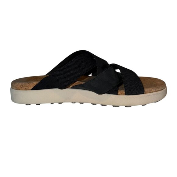Keen Elle Mixed Slide Sandals Womens 9 Black Birch Leather Summer Spring - Picture 5 of 9